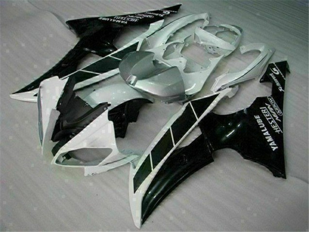 Yamaha R6 08-16 Motorrad Verkleidungen - Weiß Schwarz Yamaha R6 08-16 Motorrad Verkleidungen - Weiß Schwarz