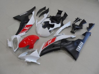 Yamaha R6 08-16 Motorrad Verkleidungen - Weiß Und Matt Schwarz