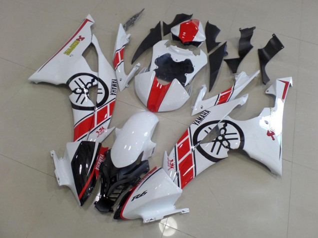 Yamaha R6 08-16 Motorrad Verkleidungen - Weiß mit Big Yamaha Logo Yamaha R6 08-16 Motorrad Verkleidungen - Weiß mit Big Yamaha Logo
