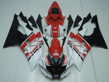 Yamaha R6 08-16 Motorrad Vollverkleidung - Rot Weiß Schwarz