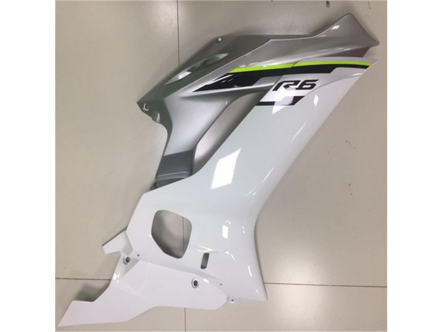 Yamaha R6 17-23 Motorrad Verkleidungen - Weiß Silber Yamaha R6 17-23 Motorrad Verkleidungen - Weiß Silber