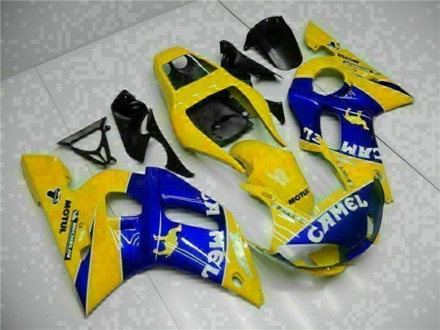 Yamaha R6 98-02 Motorrad Verkleidung - Gelb Blau Yamaha R6 98-02 Motorrad Verkleidung - Gelb Blau