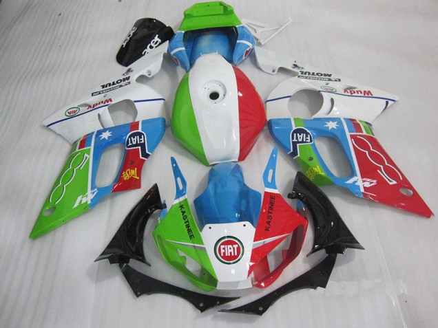 Yamaha R6 98-02 Motorrad Verkleidungen - Blau Rot Fiat Kastinee Yamaha R6 98-02 Motorrad Verkleidungen - Blau Rot Fiat Kastinee