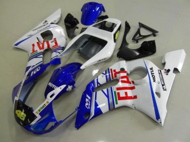 Yamaha R6 98-02 Motorrad Verkleidungen - Blau Weiß Fiat