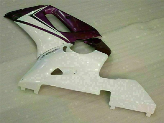 Yamaha R6 98-02 Motorrad Verkleidungen - Lila Weiß Yamaha R6 98-02 Motorrad Verkleidungen - Lila Weiß