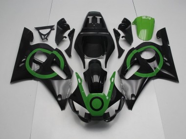Yamaha R6 98-02 Motorrad Verkleidungen - Schwarz Grün Kreis