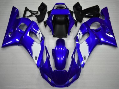 Yamaha R6 98-02 Motorrad Verkleidungen - Weiß Blau