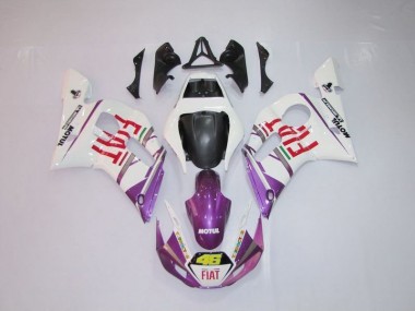 Yamaha R6 98-02 Motorrad Verkleidungen - Weiß Lila Fiat 46