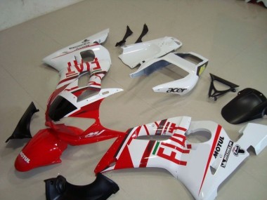 Yamaha R6 98-02 Motorrad Verkleidungen - Weiß Rot Fiat Motul Acer